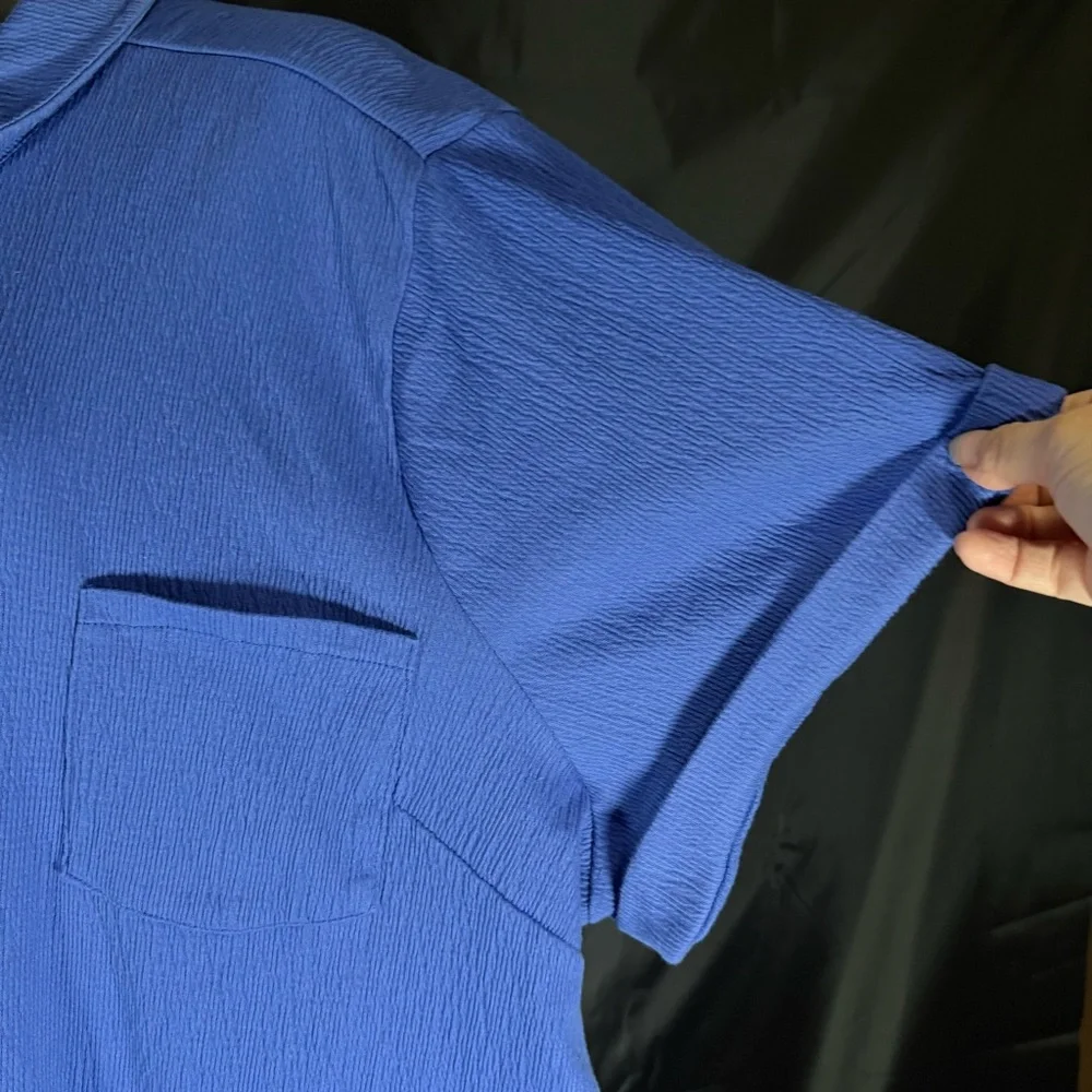 Belle Two-Piece Blue Blouse & Shorts Set – Size 2X - Picture 5 of 15